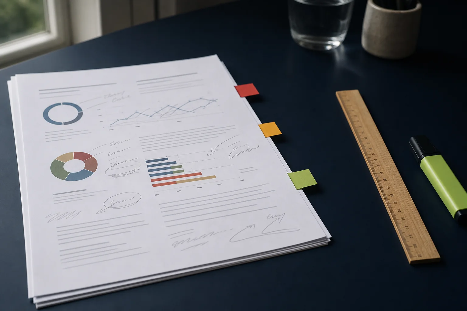 Printed search diagnostics report with evidence tabs